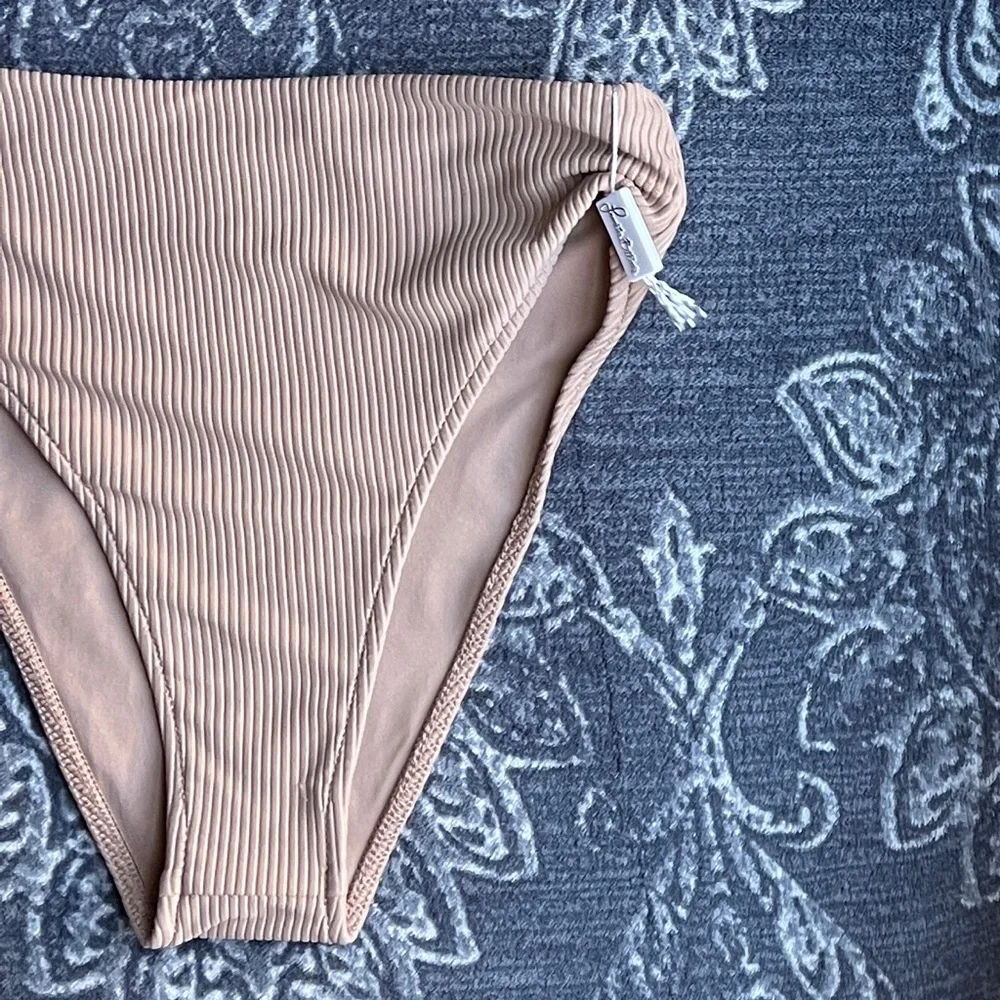 Frankie’s Bikinis Jenna Ribbed High Waist Bikini Bottom Size XS